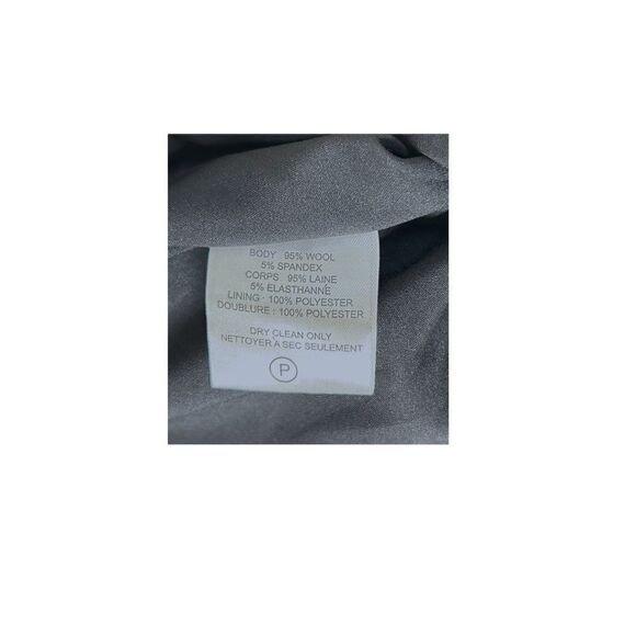 NEW Badgley Mischka Black Wool Blazer Jacket Button Pointed Collar Women 12 - Picture 6 of 6